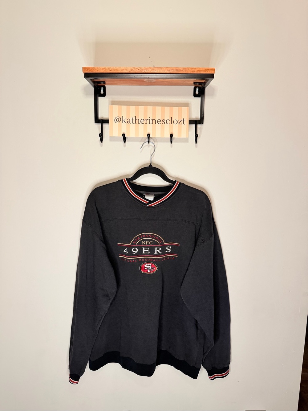 San Francisco 49ers Black Crewneck Sweatshirt
